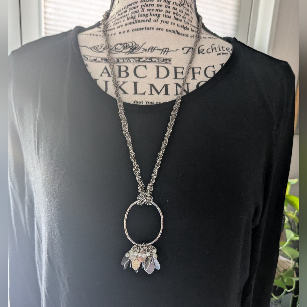 Jewel Kade Silver Necklace With Dangling Charms